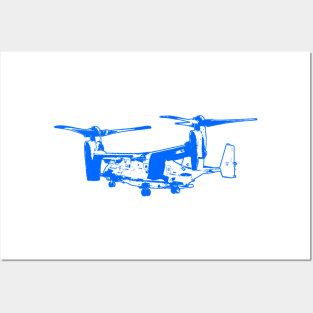 Bell Boeing V-22 Osprey - Blue Design Posters and Art